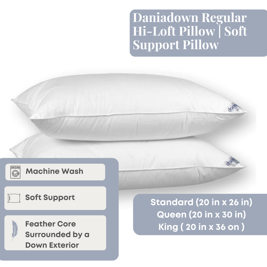 Daniadown Regular Hi-Loft Pillow | Soft Support Pillow
