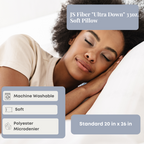 JS Fiber 'Ultra Down' Polyester Pillow | Extra Firm