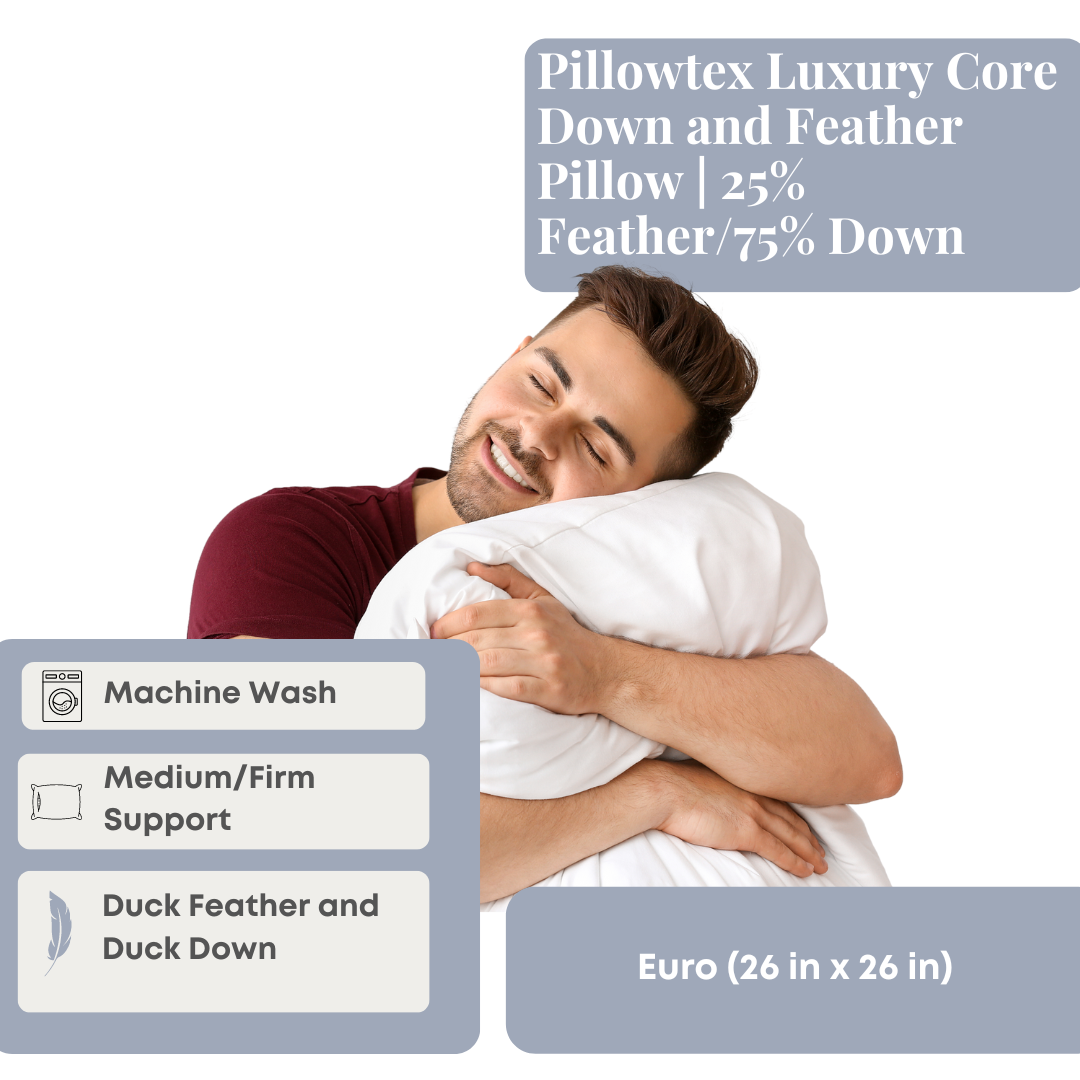 Pillowtex Luxury Core Down und Feder Kissen | 25% Feder / 75% Down