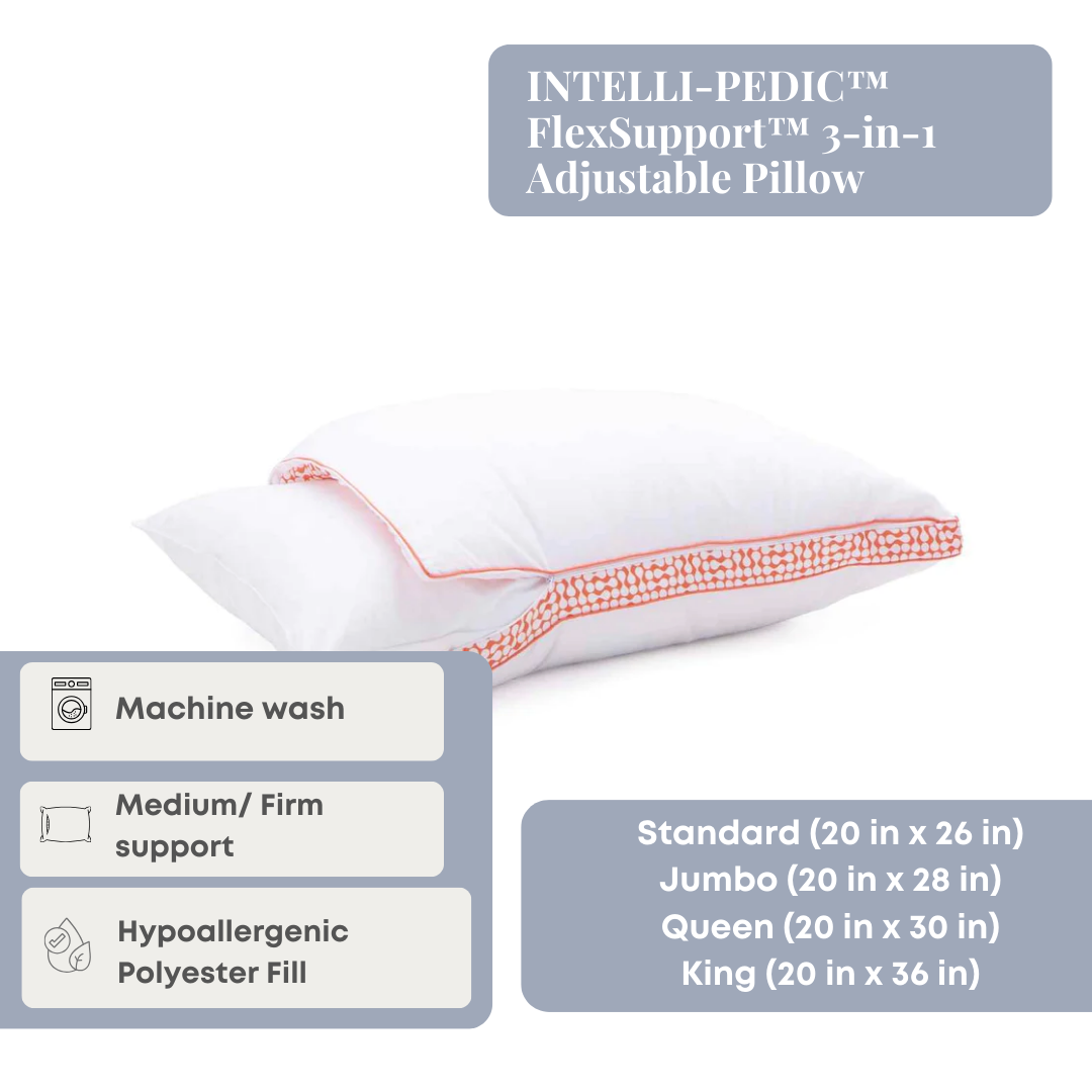INTELLI-PEDICTM FlexSupportTM 3-in-1 Verstellbares Kissen