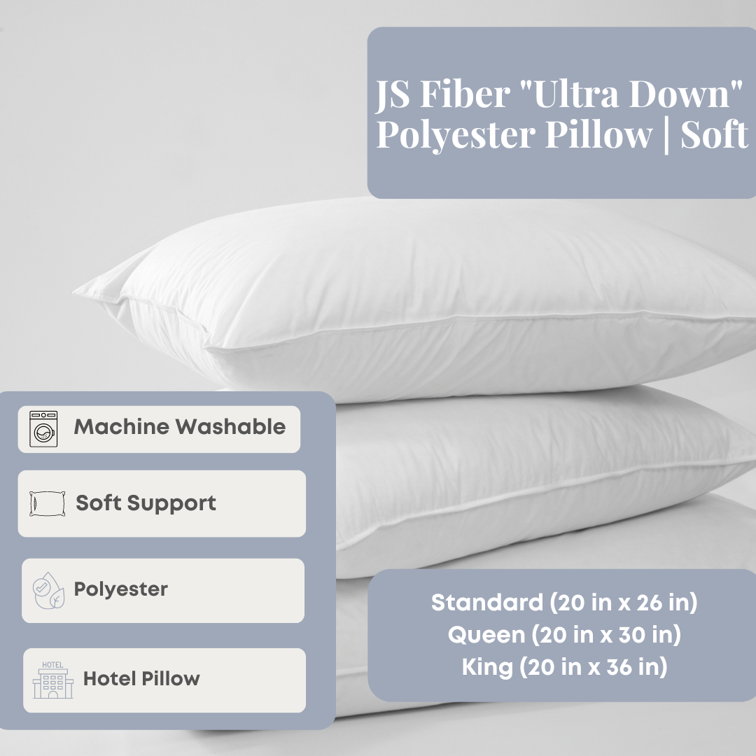 JS Fiber 'Ultra Down' Polyester Pillow | Soft