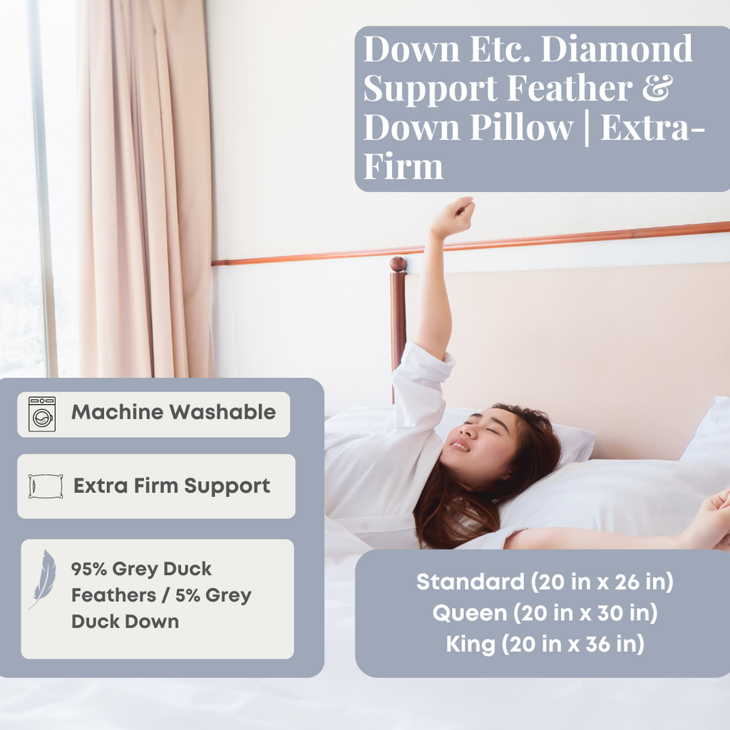 Diamond Support Feder & Down Kissen | Extra-Firm