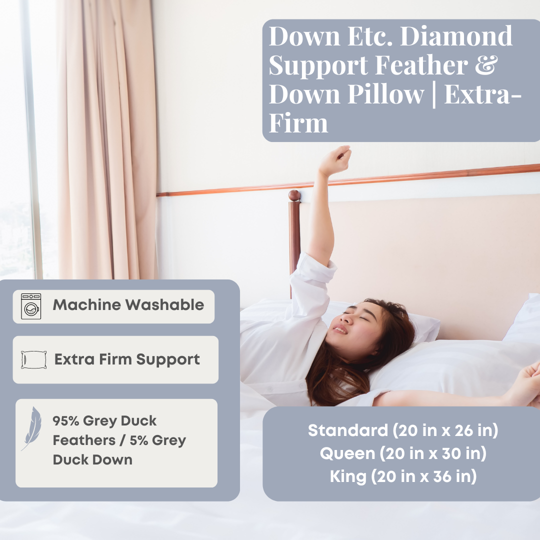 Diamond Support Feder & Down Kissen | Extra-Firm