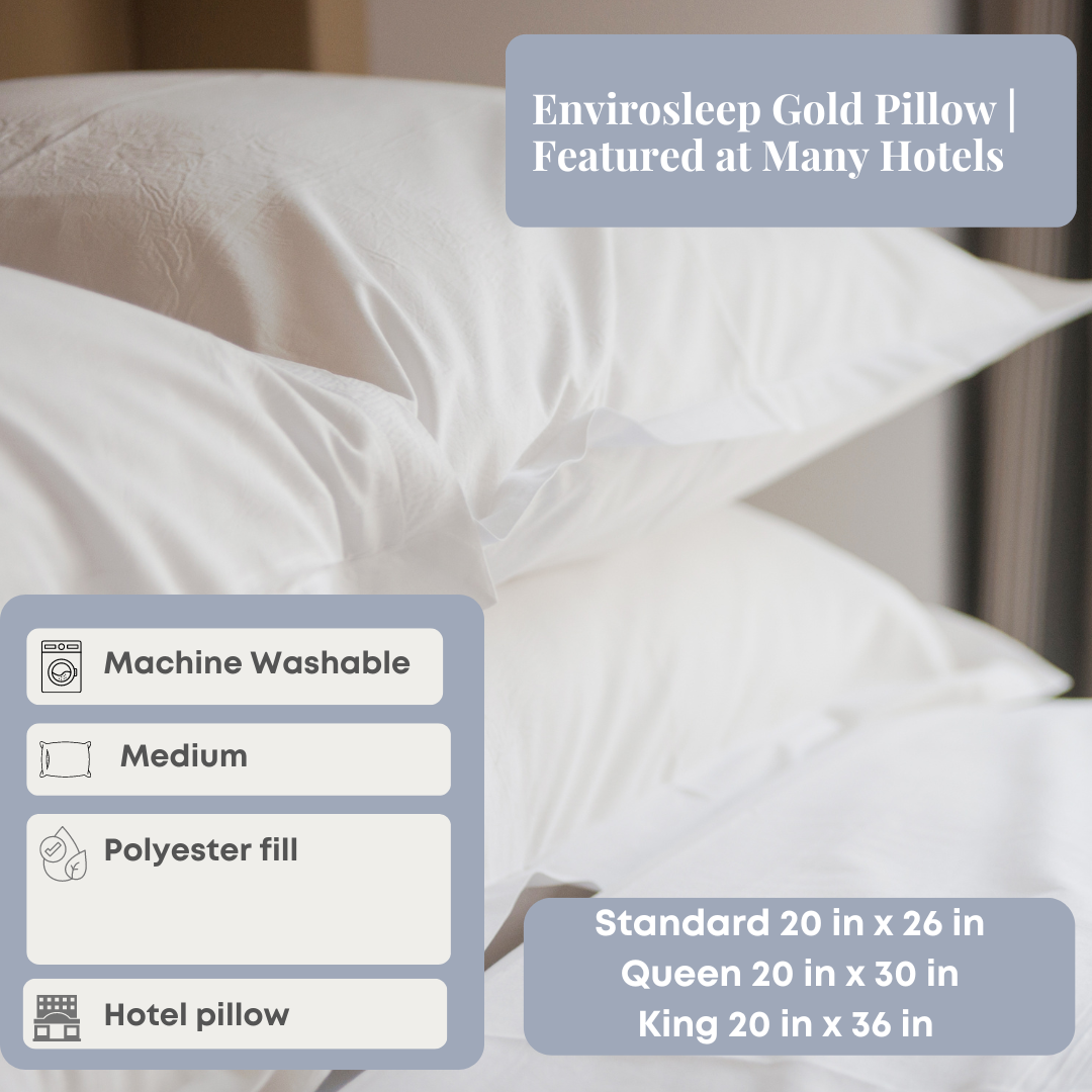 Envirosleep Gold Pillow | Ausgestellt in vielen Hotels