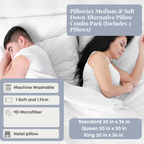 Pillowtex Medium & Soft Down Alternative Pillow Combo Packung (enthält 2 Kissen)