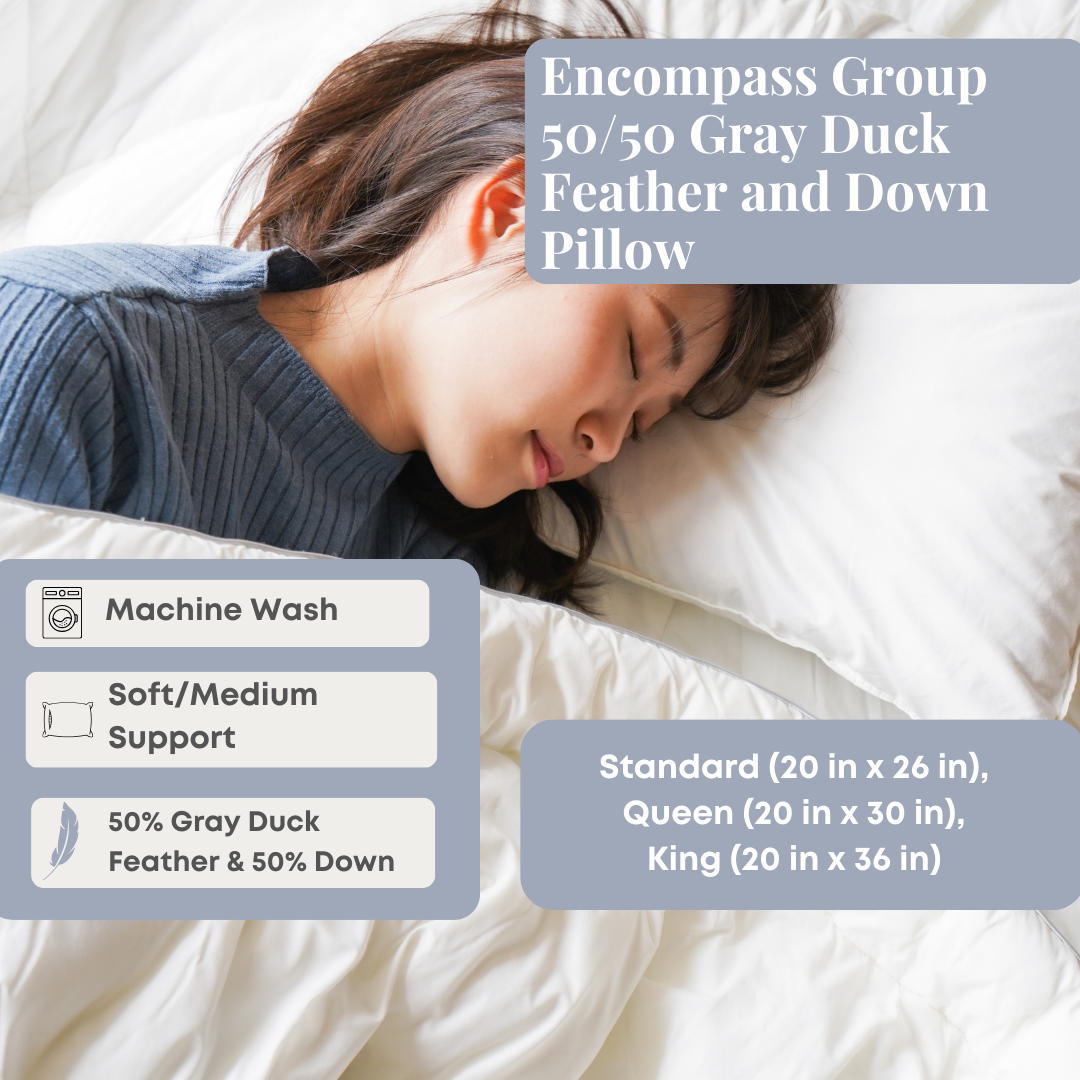 Encompass Gruppe 50/50 Graue Entenfeder und Daunenkissen