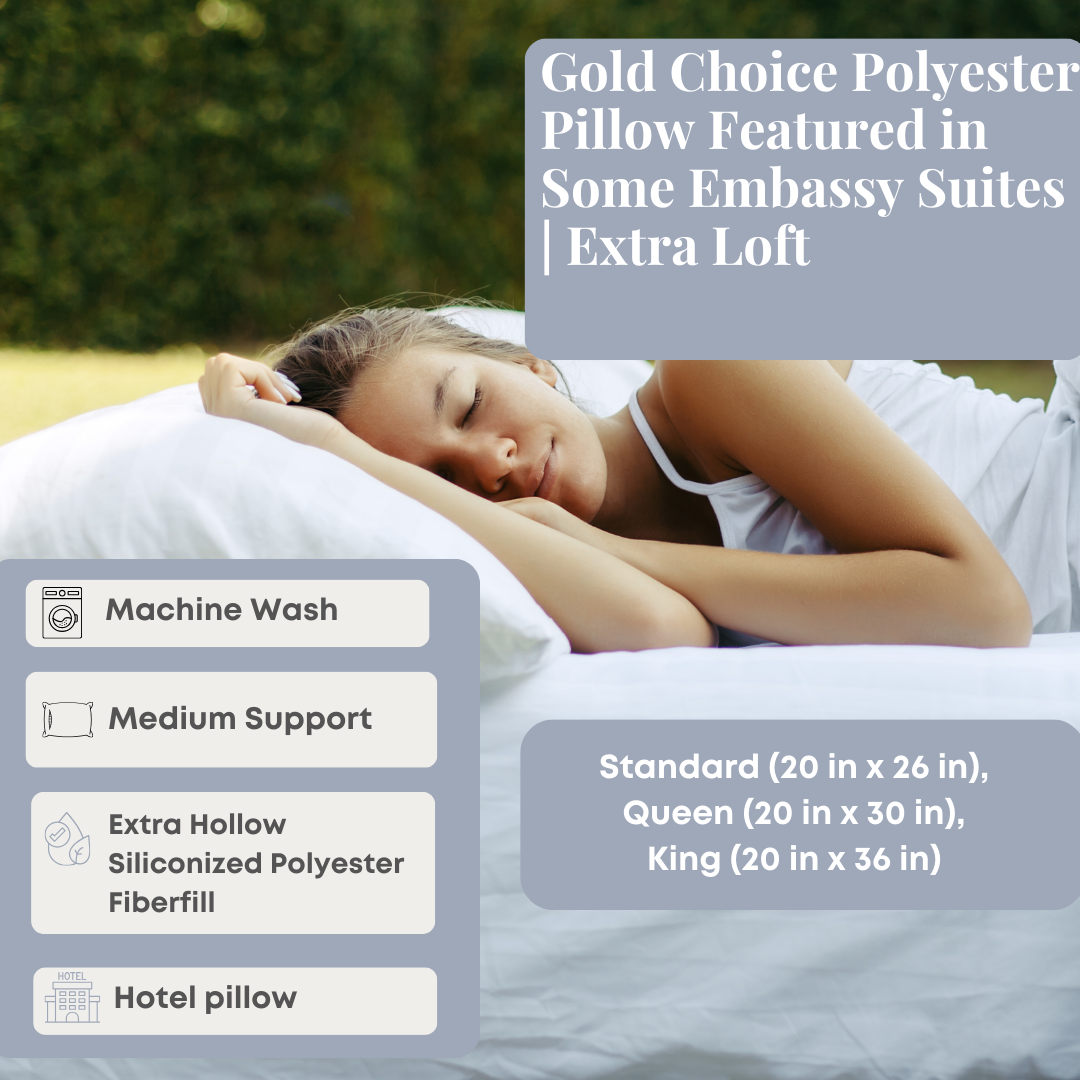 Gold Choice Polyester Kissen in einigen Embassy Suiten | Extra Loft