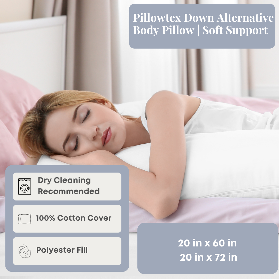 Pillowtex Down Alternative Body Pillow | Soft Support