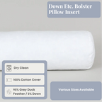 Down Etc. Bolster Pillow Insert | Entenfeder