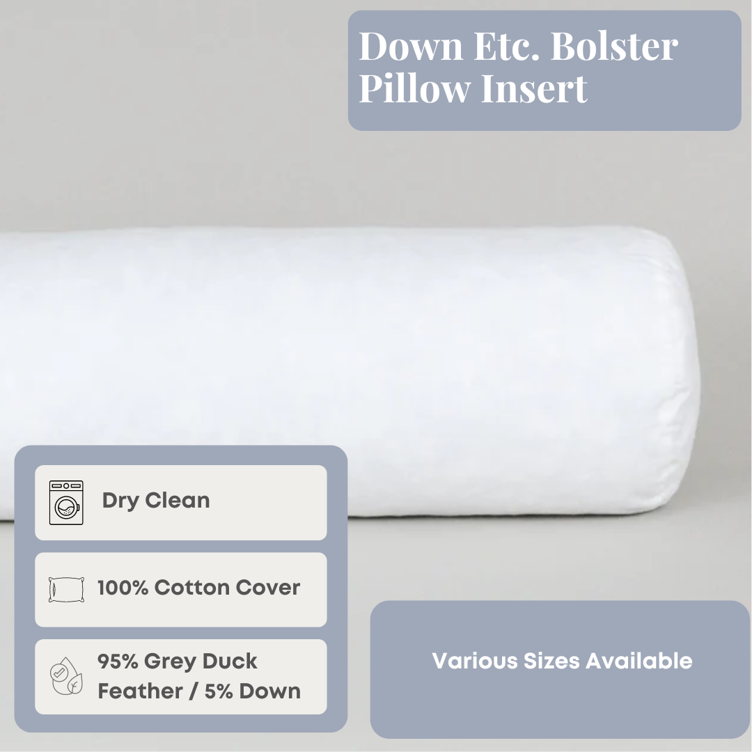 Down Etc. Bolster Pillow Insert | Entenfeder