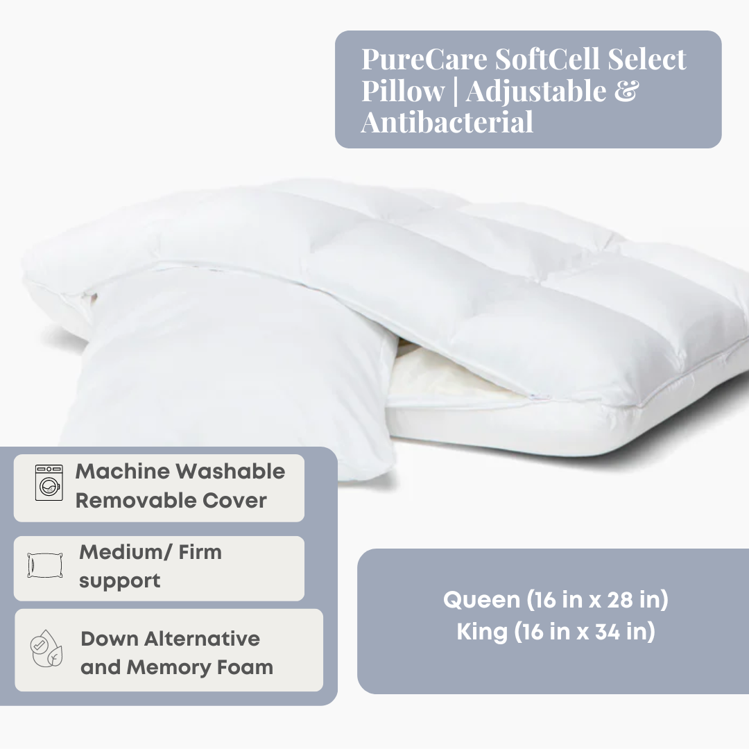 PureCare SoftCell Select Kissen | Verstellbar & antibakteriell