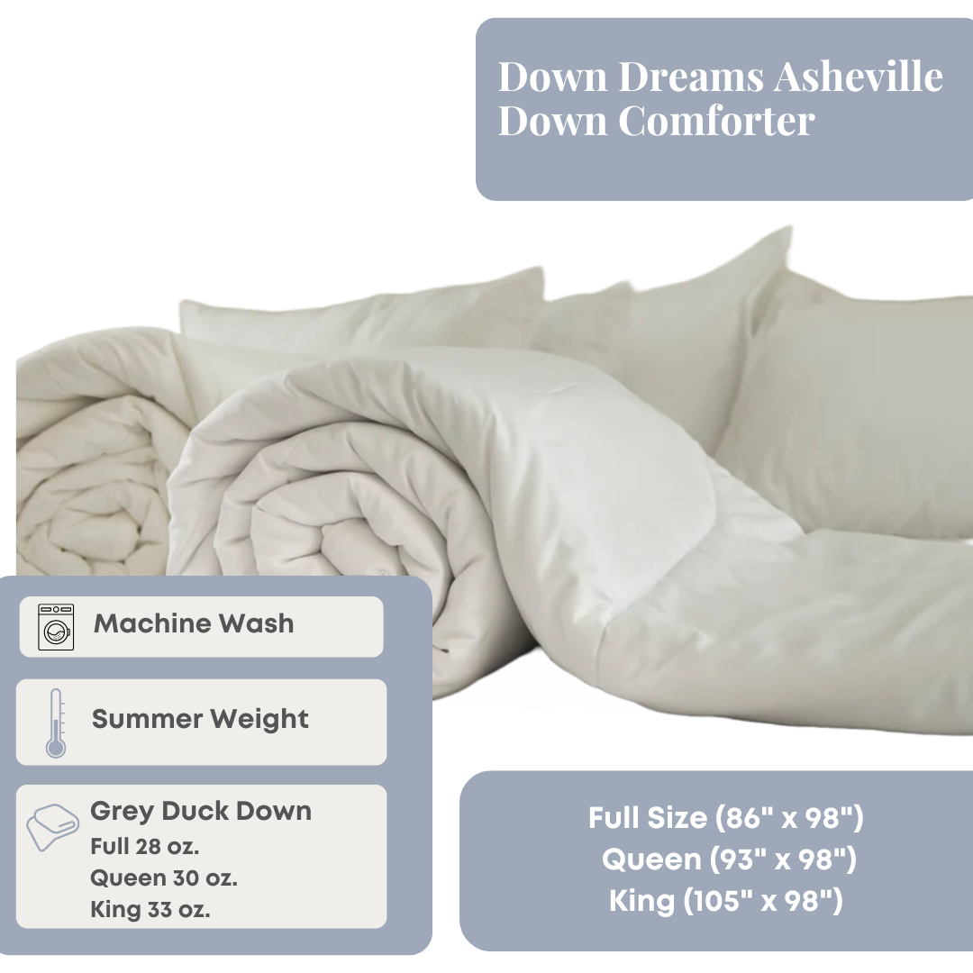 Down Dreams Asheville Down Bettdecke | Baffle Box Design, Leichtgewicht