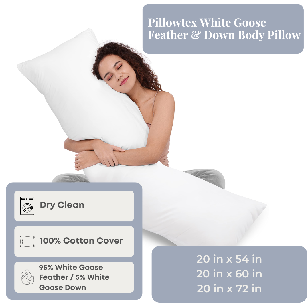 Pillowtex Weiß Goose Feder und Down Body Kissen