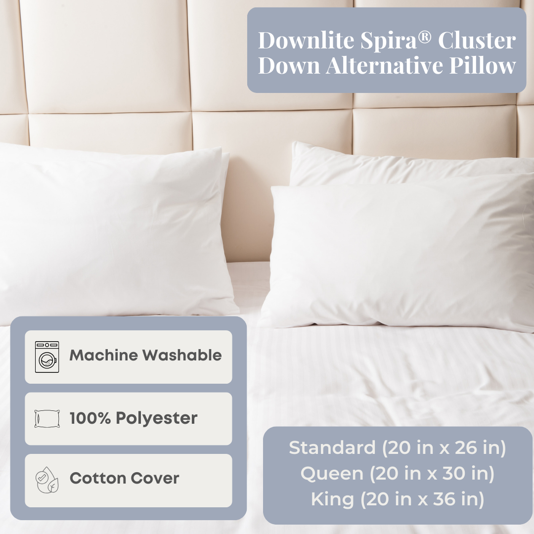 Downlite Spira® Cluster Down Alternative Pillow | Mittlerer Halt