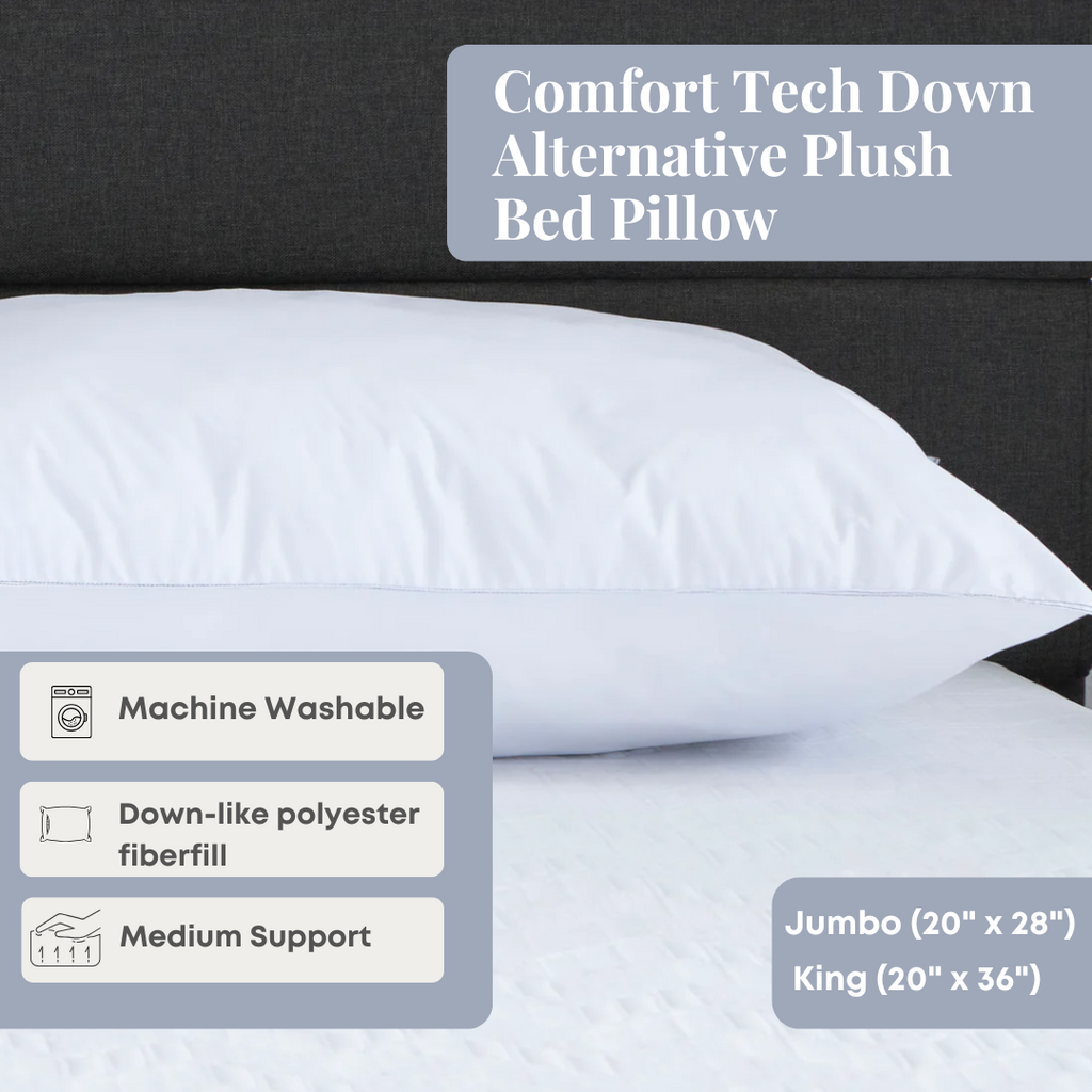 Comfort Tech Down Alternative Plüschbett Kissen