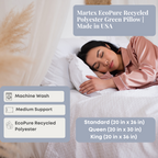 Martex EcoPure Recycled Polyester Grün Pillow | Hergestellt in USA
