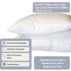 Restful Nights Superside Gussetted Polyester Pillow | Hergestellt in USA