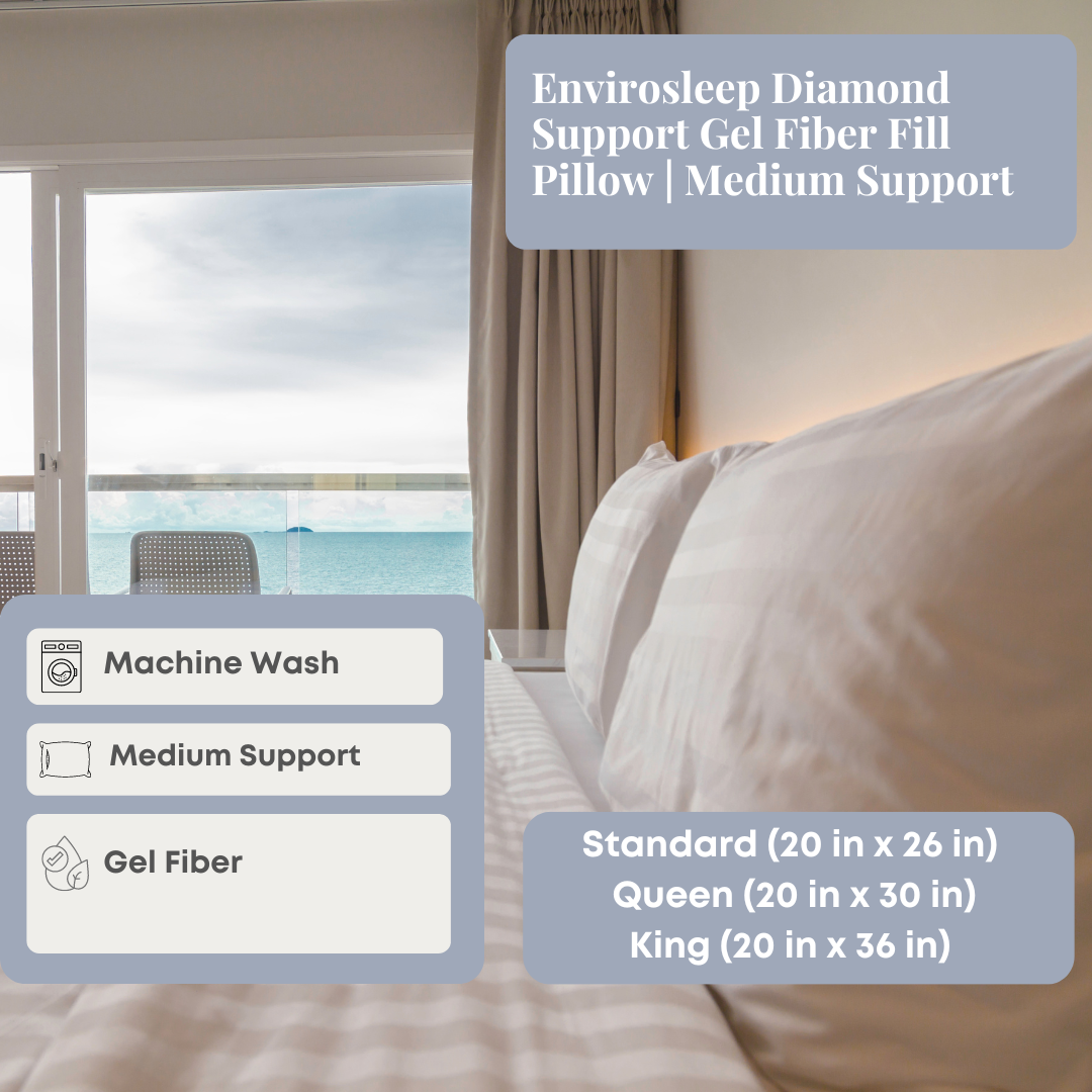 Envirosleep Diamond Support Gel Fiber Fill Kissen | Mittlerer Halt