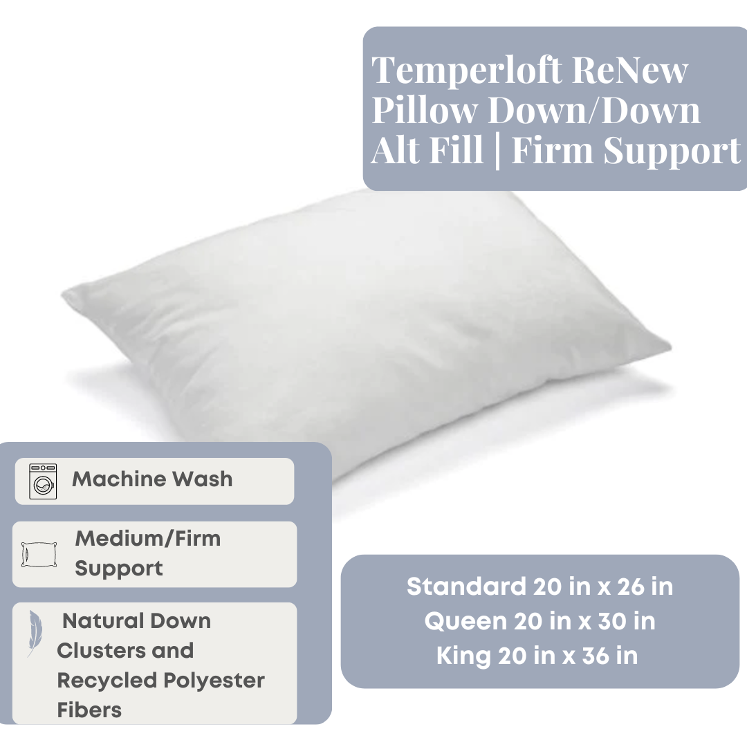 Temperloft ReNew Pillow Down / Down Alt Fill | Fester Support