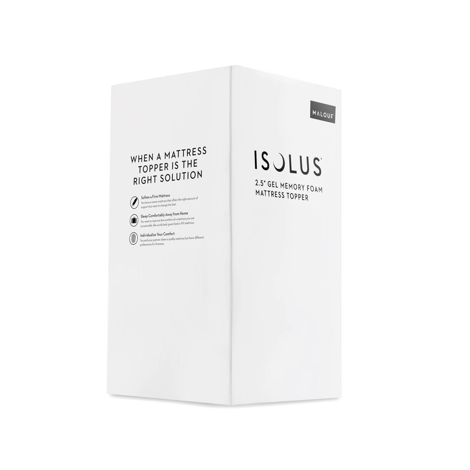 Malouf Isolus 2,5 Zoll Gel Memory Foam Topper