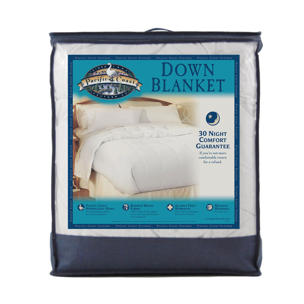 Pacific Coast Feder Satin Trim Blanket | Weiße Gans Down