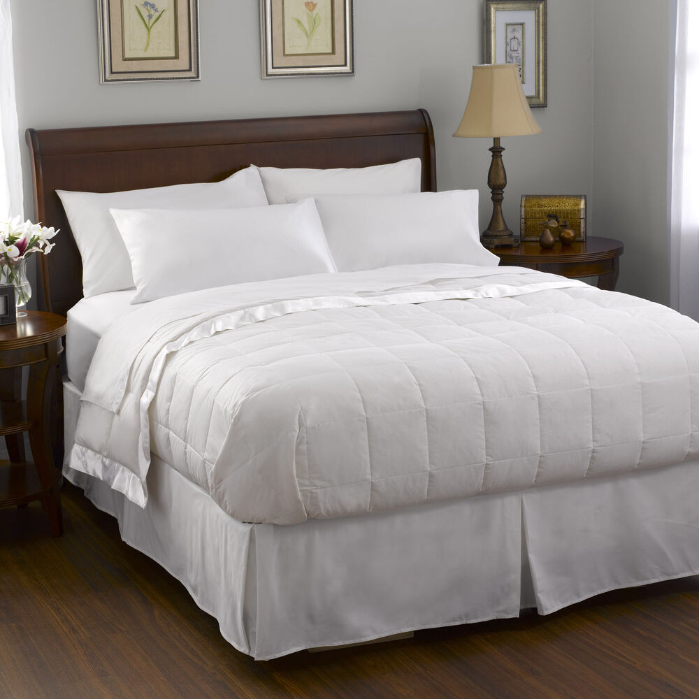 Pacific Coast Feder Satin Trim Blanket | Weiße Gans Down