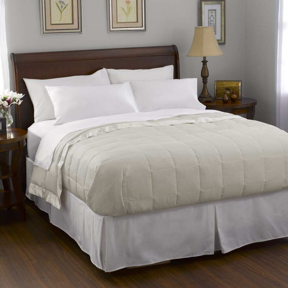 Pacific Coast Feder Satin Trim Blanket | Weiße Gans Down