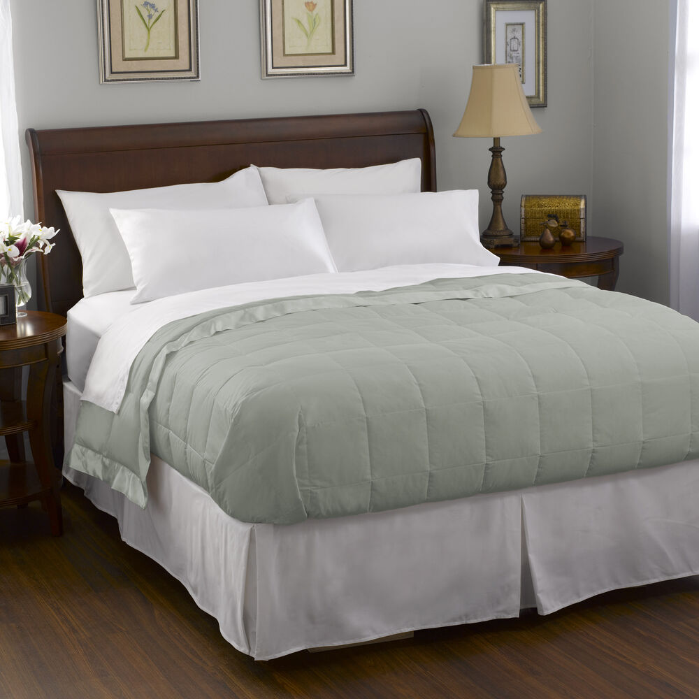 Pacific Coast Feder Satin Trim Blanket | Weiße Gans Down