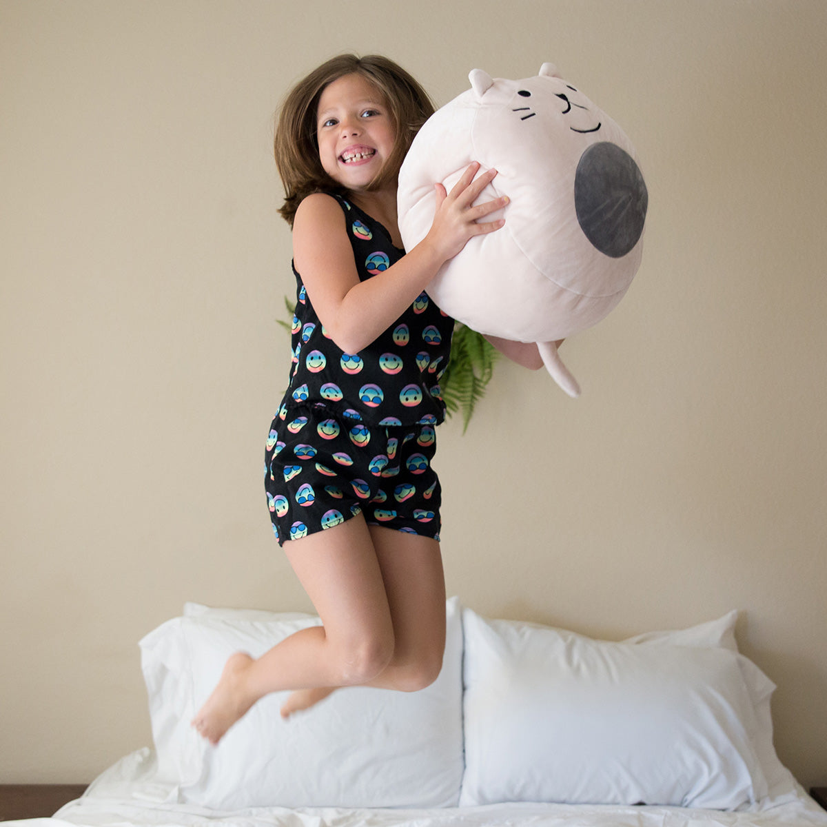 Squishy Polyester Cat Kissen mit Schwanz & Ohren | Purr-cilla Die Katze