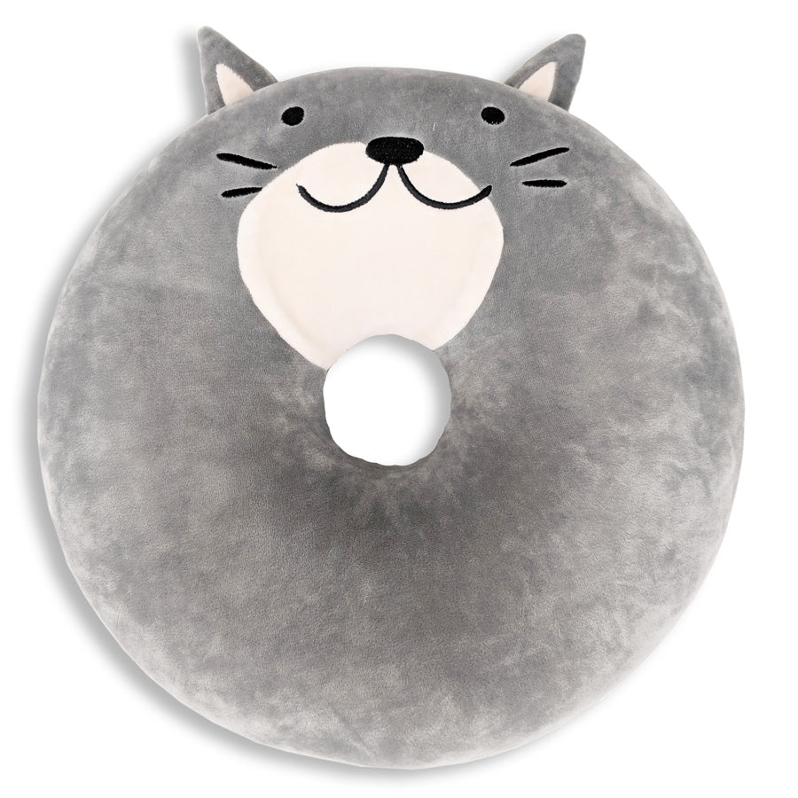 Memory Foam Donut Cat Themed Pillow | Crunches The Cat | Die Katze zerknirscht