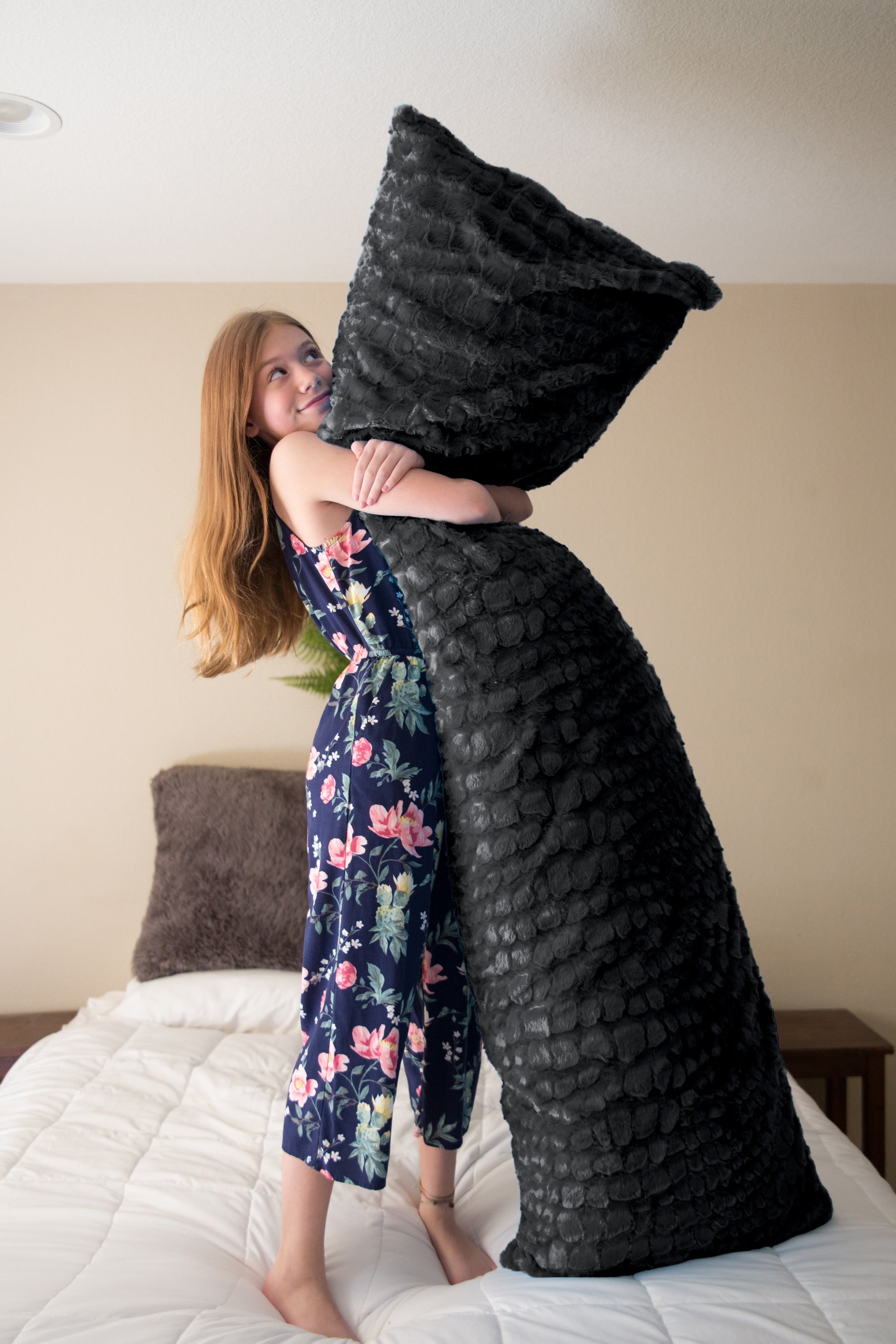 Pillowtex Body Pillow Bezug | Buntes Plüsch-Faux-Pelz