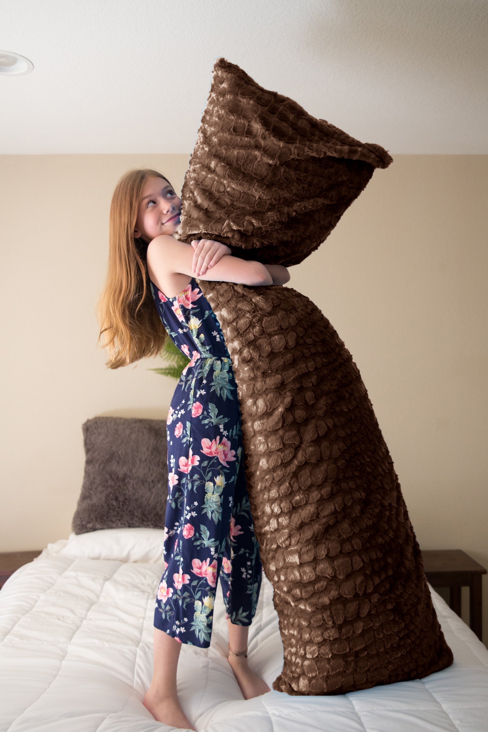 Pillowtex Body Pillow Bezug | Buntes Plüsch-Faux-Pelz