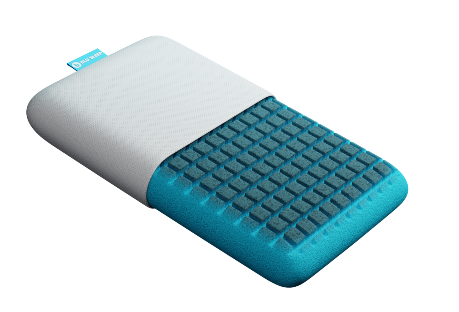 Blu Sleep Ceramo Memory Foam Pillow | Cool, Aerated Foam