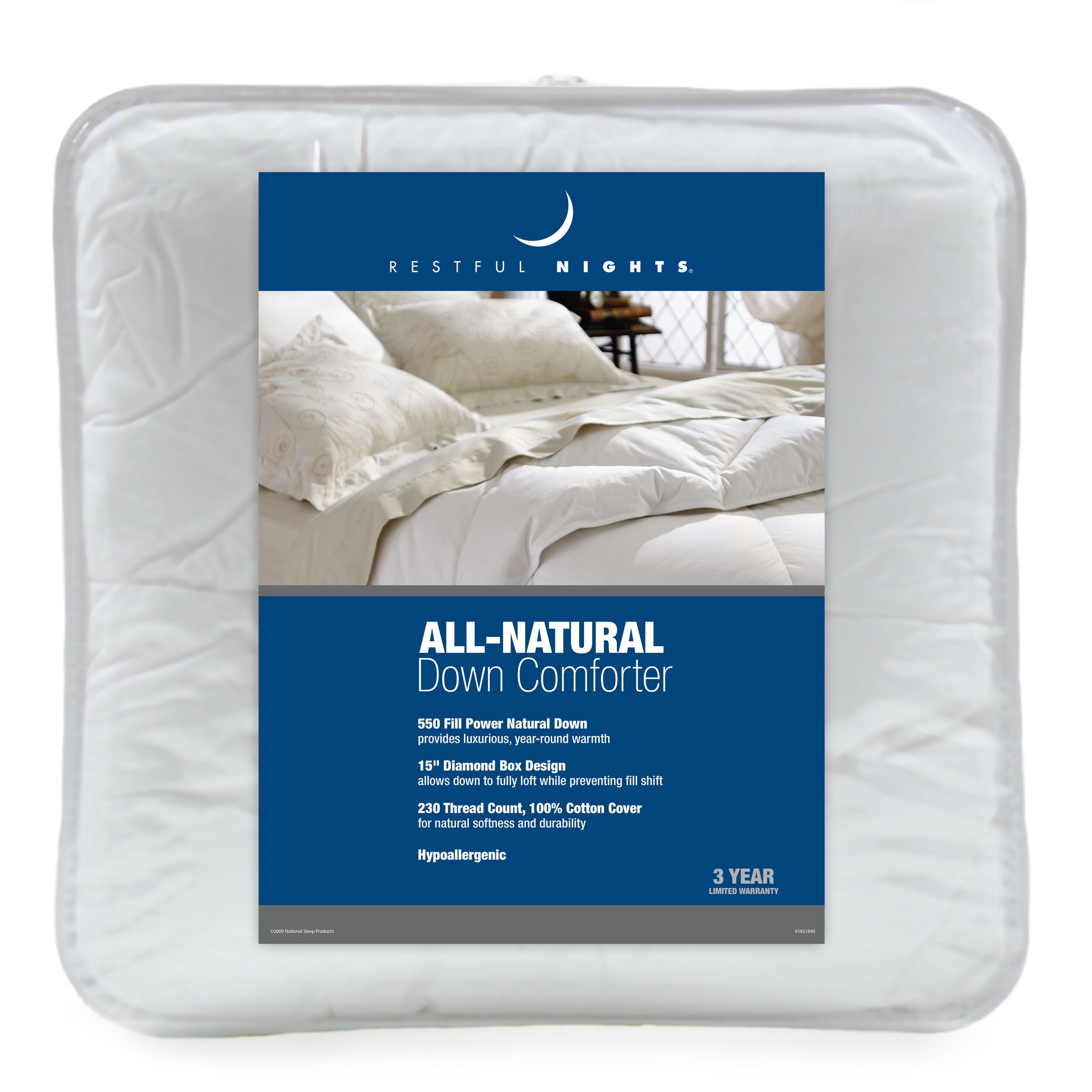 Restful Nights All Natural Down Bettdecke für die ganze Saison