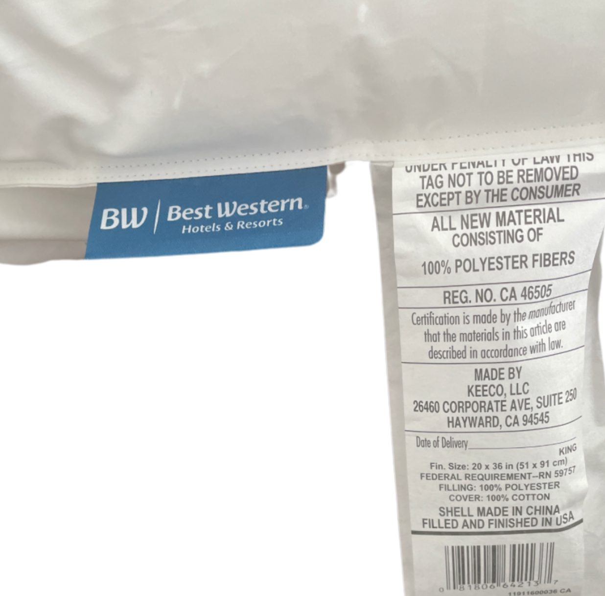 Best Western® Victoria Pillow | Fester Polyester-Pillow