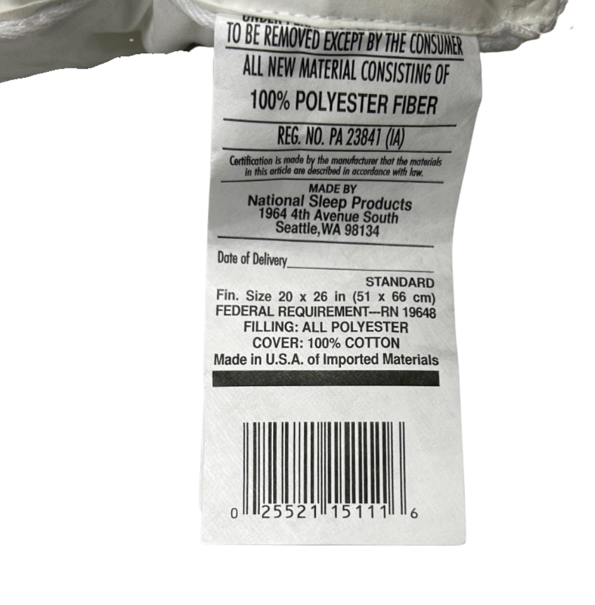 Restful Nights Aller-Sure Cotton Bezug Ultima Polyester Kissen