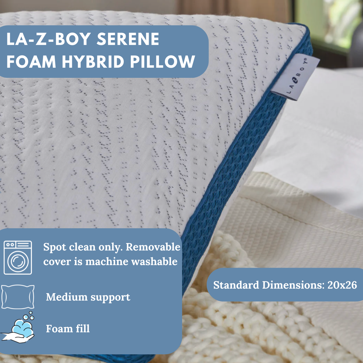 La-Z-Boy Serene Foam Hybrid Kissen
