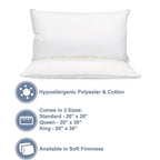 Pillowtex Blau Cord Pillow | Eindimensionales Polyester-Pillow