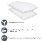 Pillowtex Blau Cord Pillow | Eindimensionales Polyester-Pillow