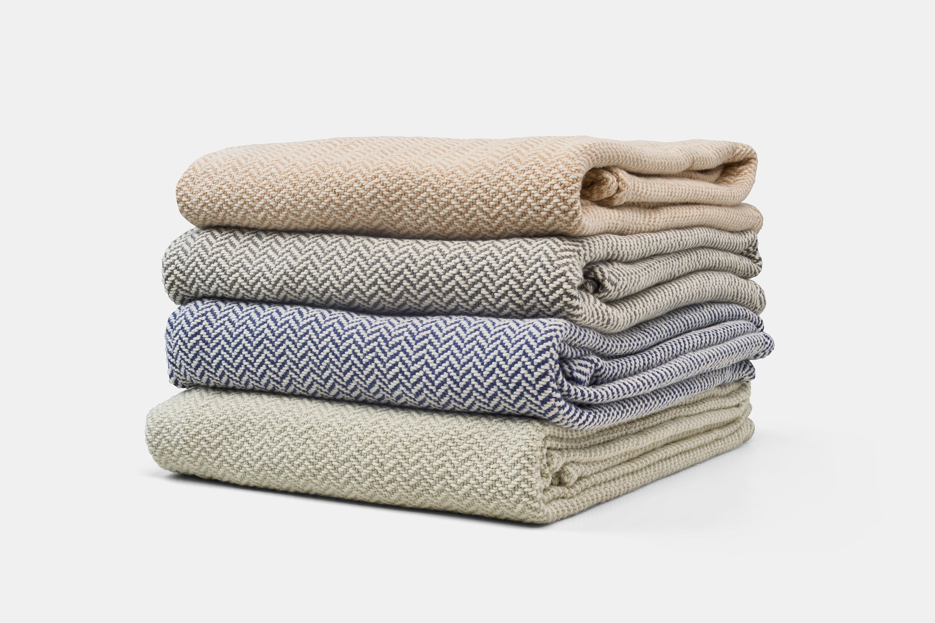 Herringbone Weben Blanket | Organische Baumwolle Hergestellt in USA