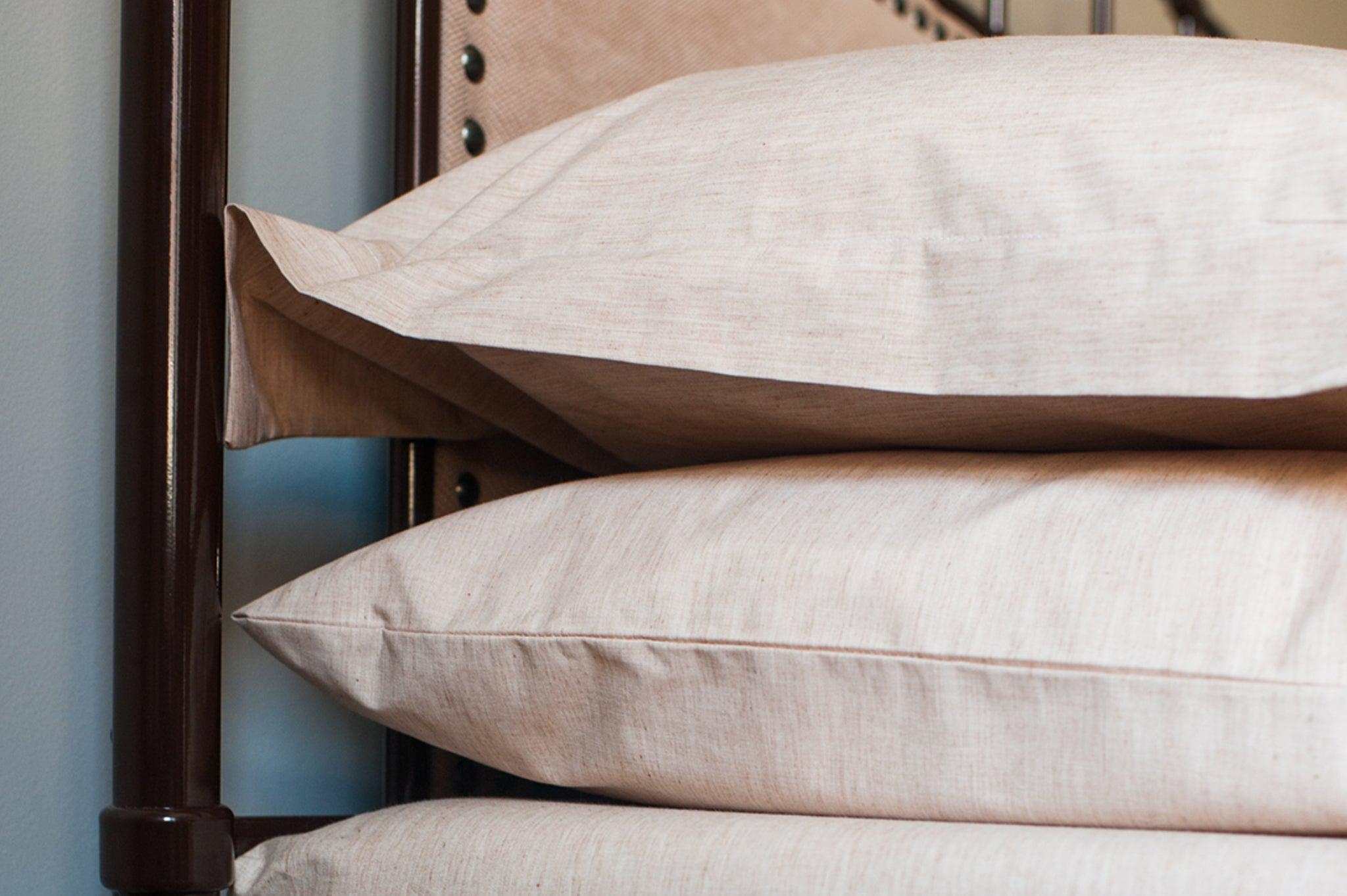 Farbige Baumwollbett Kissenbezüge - Natural Heirloom Cotton, American Made