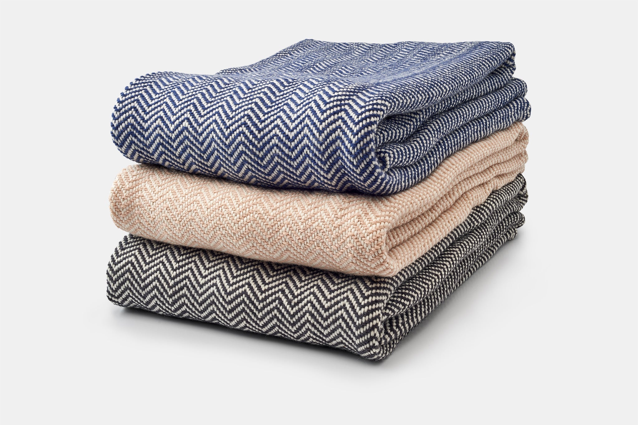 Wolle Werfen Sie Blanket Hergestellt in USA, Soft Chevron Webave, Natürliches Klima Nützliche Wolle