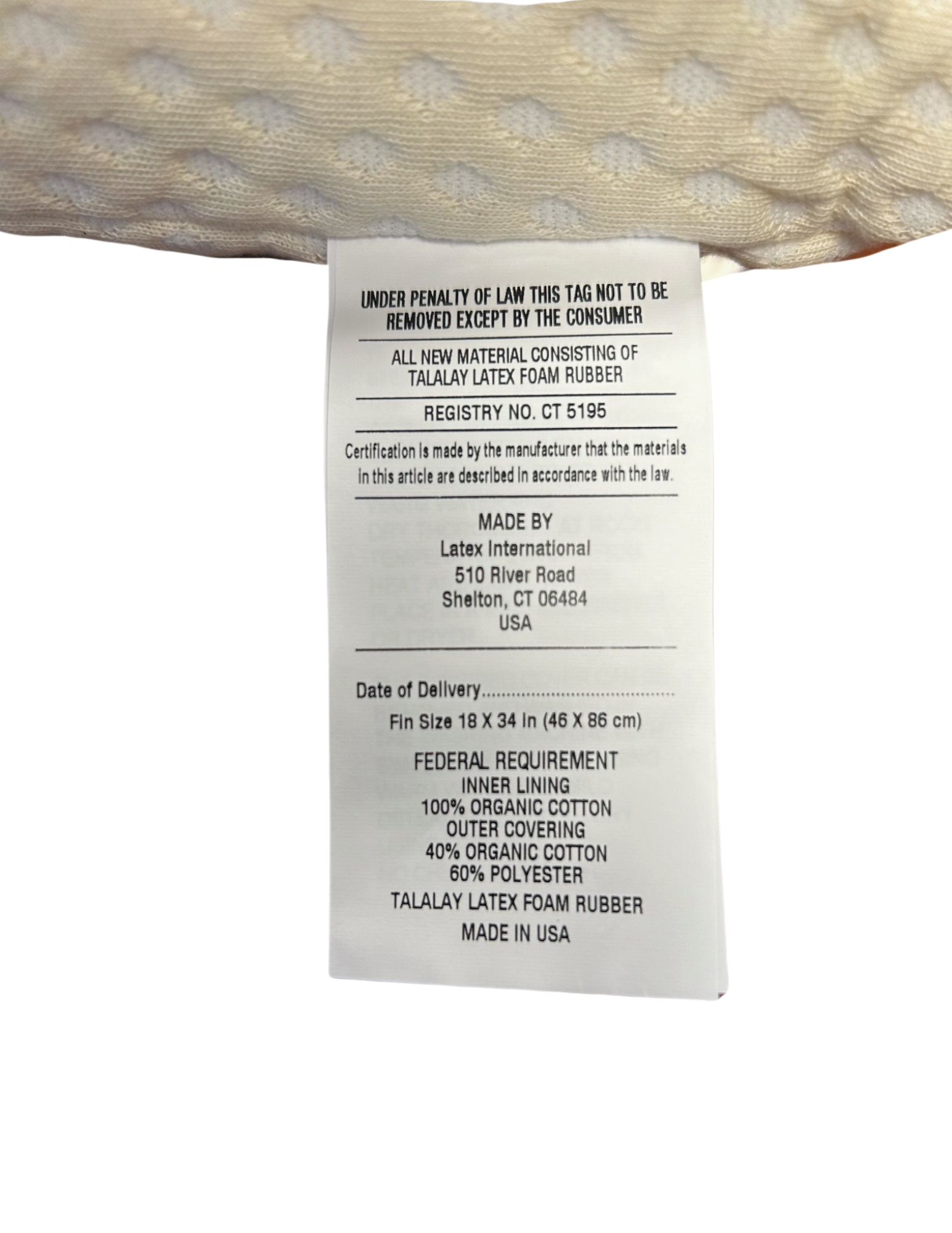 Latex International Rejuvenite Natural High Profile Kissen