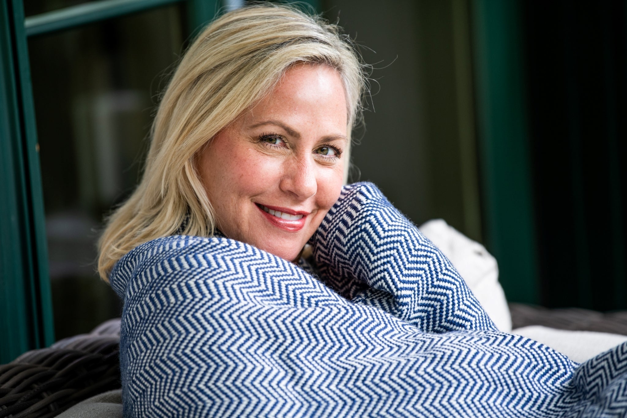 Wolle Werfen Sie Blanket Hergestellt in USA, Soft Chevron Webave, Natürliches Klima Nützliche Wolle
