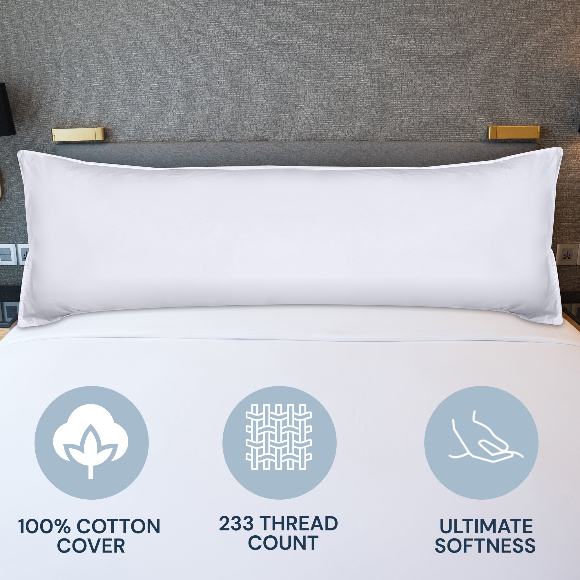 Pillowtex Body Pillow Bezug | 100% Baumwolle