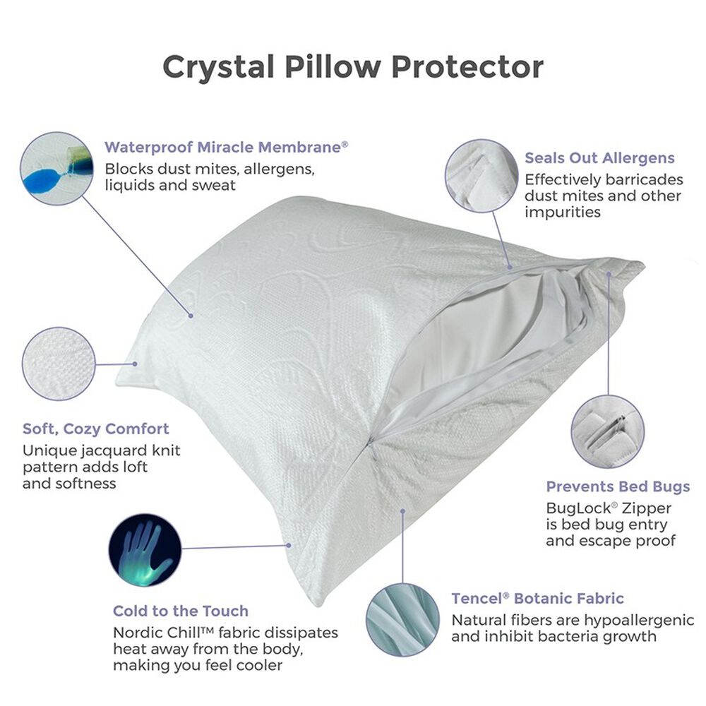 Protect-A-Bed Kristallkühlung Kissen Protektor mit Tencel