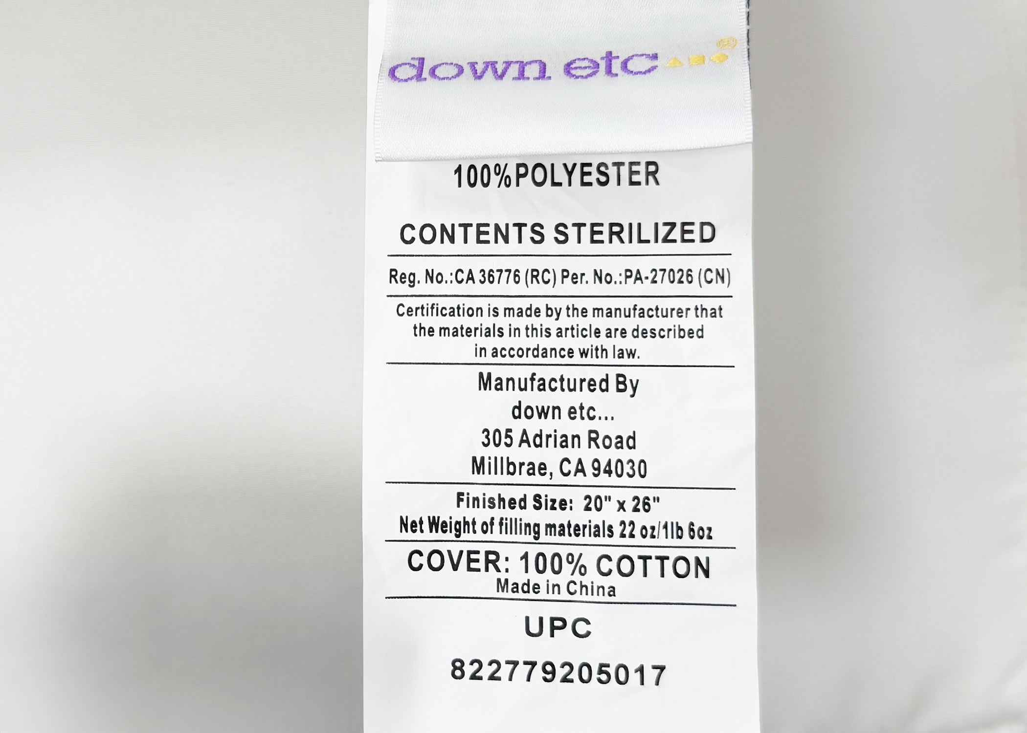 Fairfax Pillow - Ausgestellt im St. Julien Hotel & Spa<sup>®</sup>