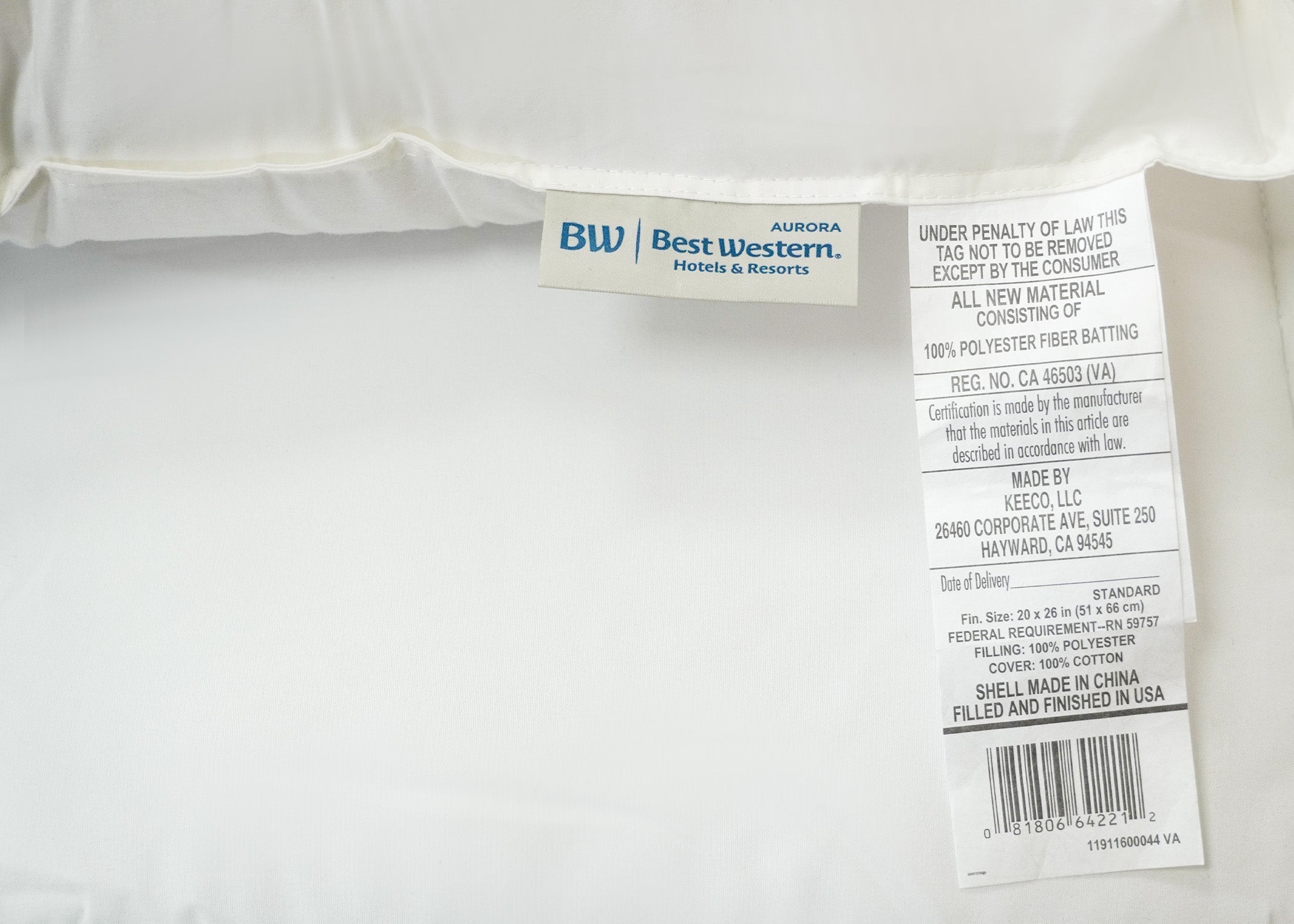 Best Western® Aurora Pillow | Mittleres Polyester-Pillow