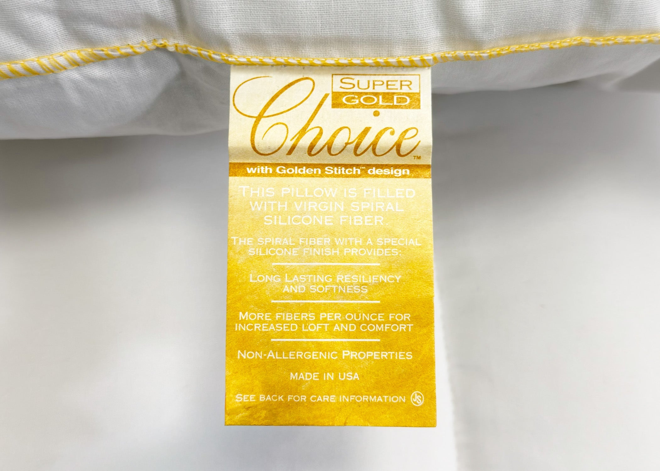 JS Fiber Super Gold Choice Kissen | Schwergewicht