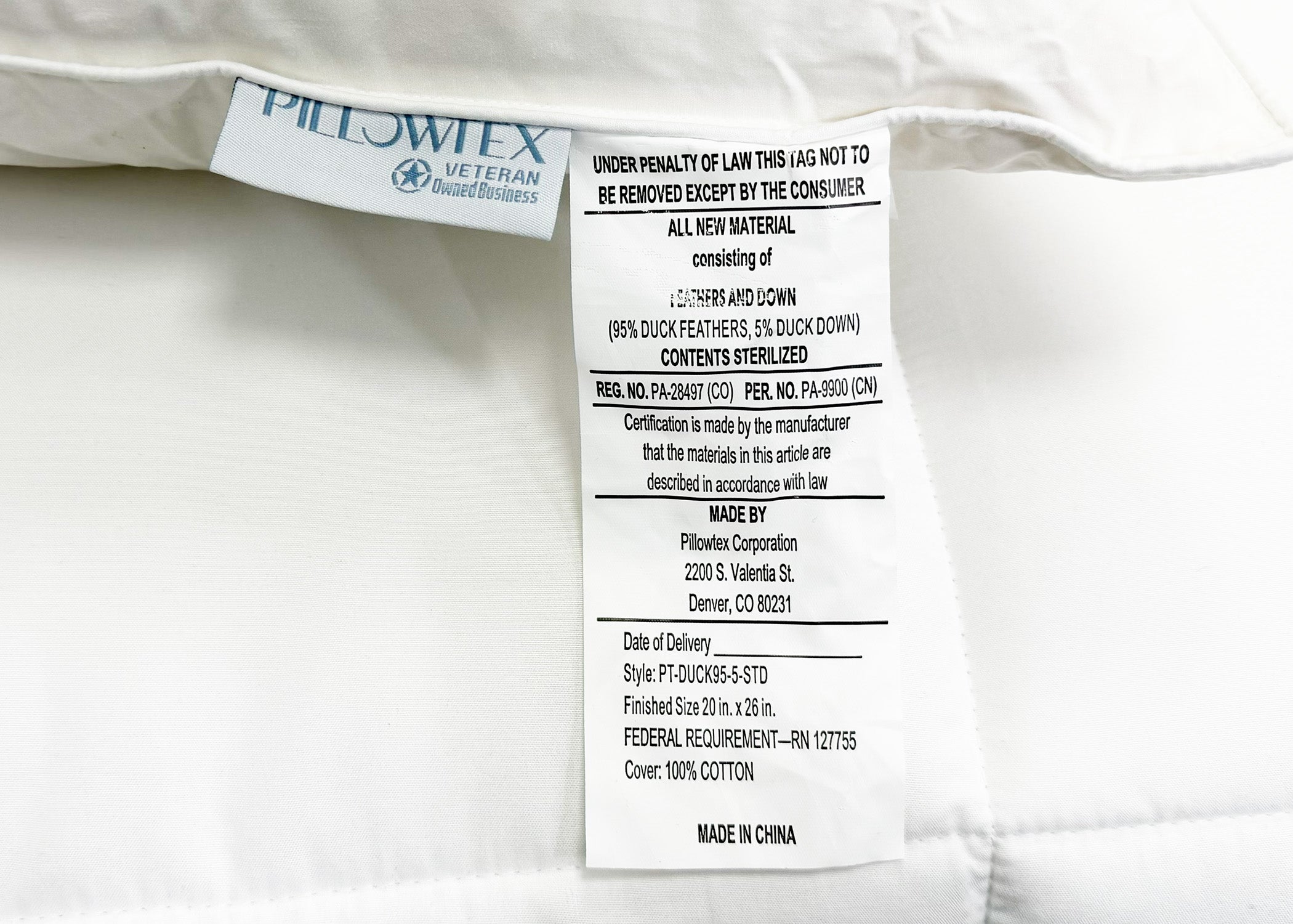 Pillowtex Weiße Entendaunen & Feder Kissen | 95% Federn / 5% Down